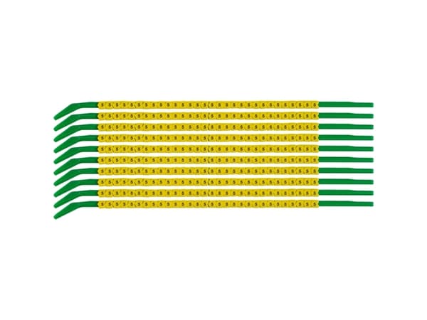 Brady SCNG-09-5, Svart, Gul, Nylon, 300 styck, RoHS, 2,5 mm, 3 mm