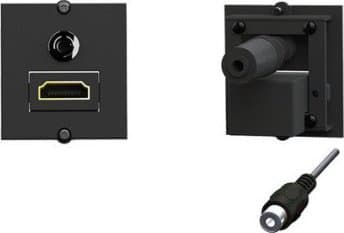 Bachmann 917.189, HDMI + 3.5mm, 1 modul/-er, Svart, 1 styck