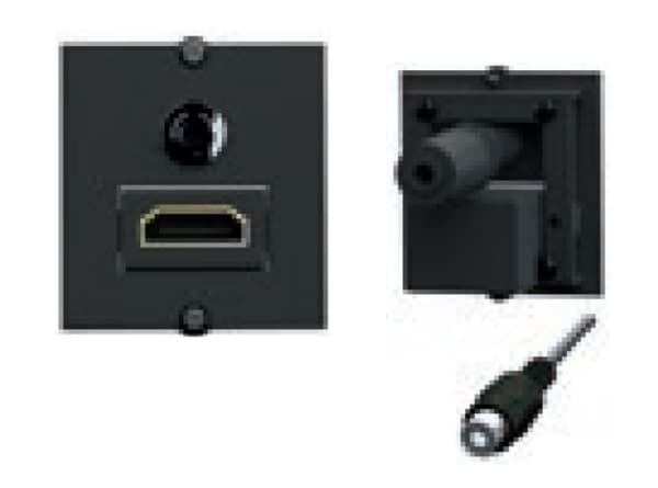 Bachmann 917.189, HDMI + 3.5mm, 1 modul/-er, Svart, 1 styck