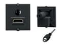 Miniatyrbild 1 av 2: Bachmann 917.189, HDMI + 3.5mm, 1 modul/-er, Svart, 1 styck
