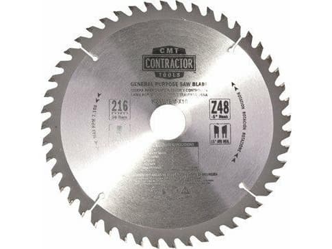 CMT urakoitsijan puunleikkuupyörä; 216x2,4x30; Z48; -5°