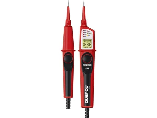 Benning DUSPOL digital To-polet spændingstester Kalibreret (ISO) CAT III 1000 V, CAT IV 600 V LCD, Vibration, Akustik