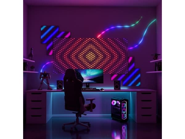 Twinkly Matrix - Lys gardin - LED - 13 W - klasse G - RGB-lys - 27000 K - pill - gjennomsiktig