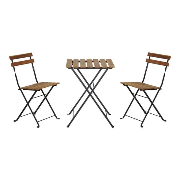 Caféset Bovino bord och 2 stolar akacia [casa.pro]