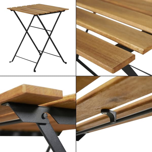 Caféset Bovino bord och 2 stolar akacia [casa.pro]