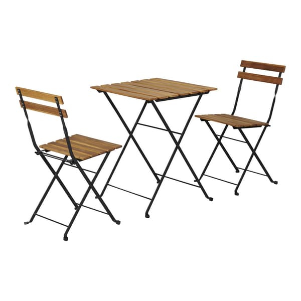 Caféset Bovino bord och 2 stolar akacia [casa.pro]