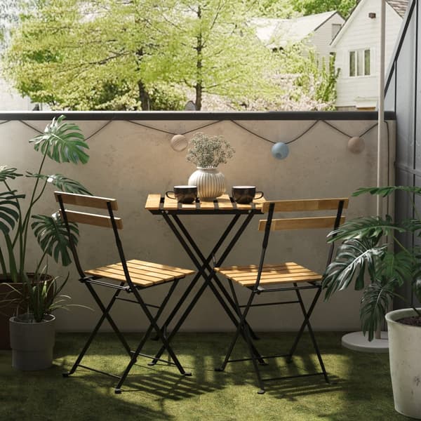 Caféset Bovino bord och 2 stolar akacia [casa.pro]
