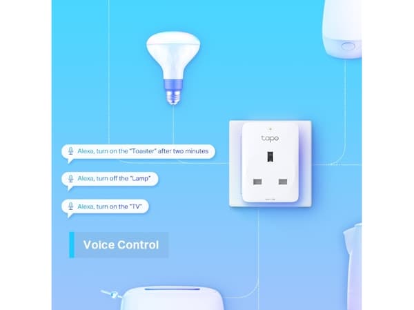TP-LINK Tapo P100, Mini Akilli Wi-Fi Soket, Trådlös, Bluetooth / Wi-Fi, 802.11b,802.11g,Wi-Fi 4 (802.11n), inomhus, Vit, Energiljus, Status
