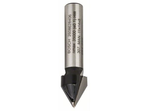 Bosch V-NOTFRÆSER HM 8MM 60GR Ø11X13,7X51MM V-NOTFRÆSER HM 8MM 60GR Ø11X13,7X51MM