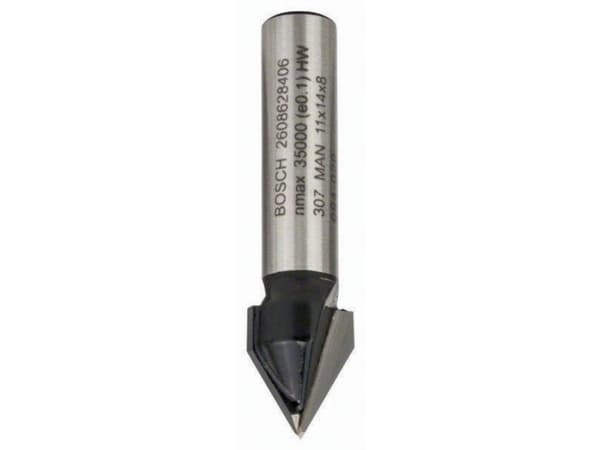 Bosch V-NOTFRÆSER HM 8MM 60GR Ø11X13,7X51MM V-NOTFRÆSER HM 8MM 60GR Ø11X13,7X51MM
