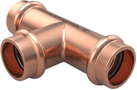 MaxiPro T-kappale, 3/8'' - kuparipuristin, 48 bar, 3 kpl pussi