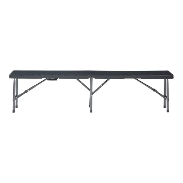 Hopfällbar bänk Mark 180x25x43 cm rottingkänsla [en.casa]