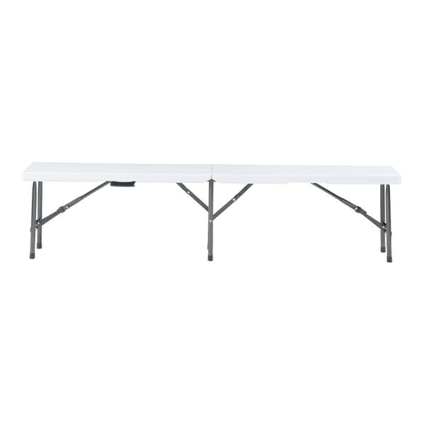 Hopfällbar bänk Ljusnarsberg 180x25x43 cm vit [en.casa]