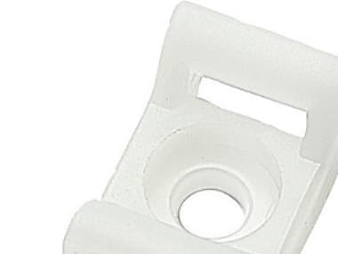 Uttag F/Kabelbindare 22X15Mm Vit - F/Skruv - (100 st.)