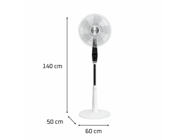 Rowenta Turbo Silence Extreme VU5690, Husholdningsvifte, Sort, Hvit, Gulv, 35 dB, 3990 m³/t, 120°