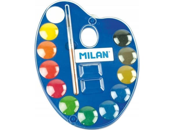 Teka Watercolor maler 12 tabletter + 2 MILAN pensler
