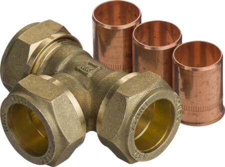 FIX-PRO Comp. Tee kupariputkelle 22 mm