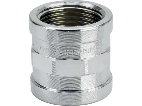 FIX-PRO Forkromet messing muffe 1/2"