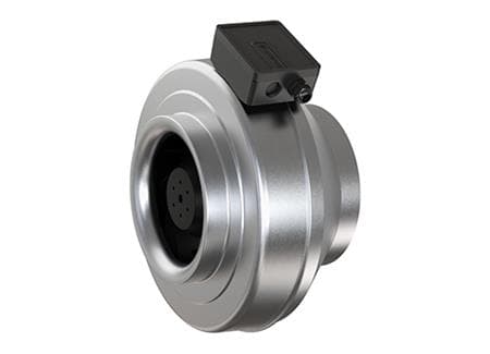 SYSTEMAIR Kanalfläkt K200 EC Sileo med potentiometer (0-10V), luftflöde max. 749 m³/h eller 310 m³/h vid 300 Pa, 1x230V, 50-60 Hz, 73 W.