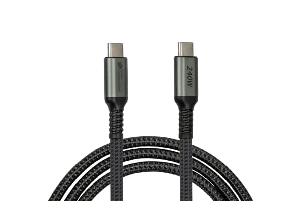 Good Connections USB 2.0 laddnings- och datakabel 240W USB-C plug to plug antracit 1m - Med den högkvalitativa USB 2.0 laddnings- och datakabeln från