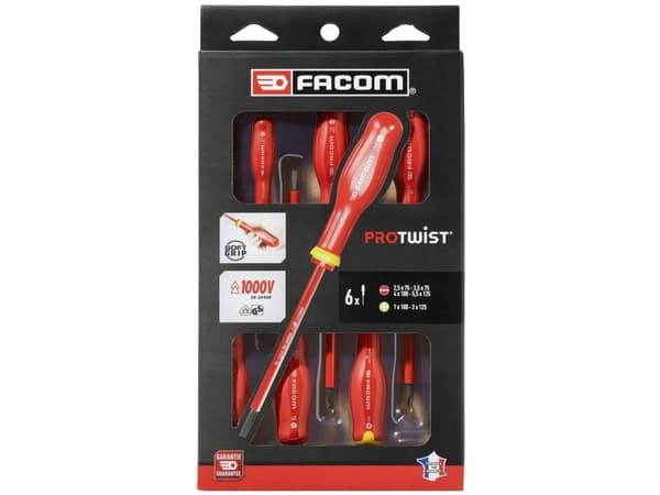 Facom Skruvmejselsats Elektriker 6 delar