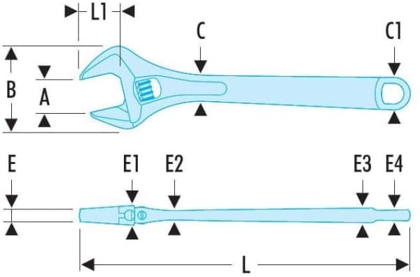 Facom 101.8GR, Ställbar skiftnyckel