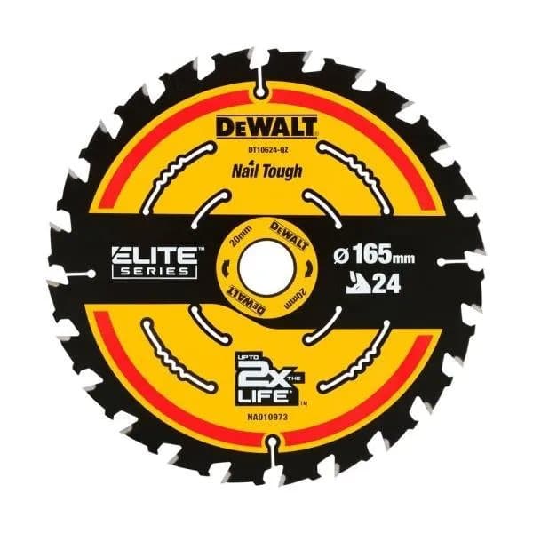 EXTREME pyörösaha puun leikkaamiseen 165x20x1,66 mm, 24 hammasta, DEWALT [DT10400-QZ]