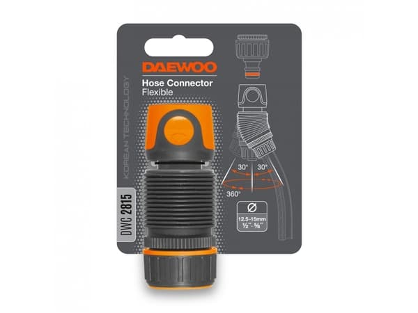 Daewoo DWC2815, Anslutning för två slangar, Universal, Plast, Svart, Grå, Orange, 13 - 15 mm, 25,4 / 2 mm (1 / 2")