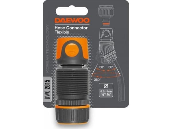 Daewoo DWC2815, Anslutning för två slangar, Universal, Plast, Svart, Grå, Orange, 13 - 15 mm, 25,4 / 2 mm (1 / 2")