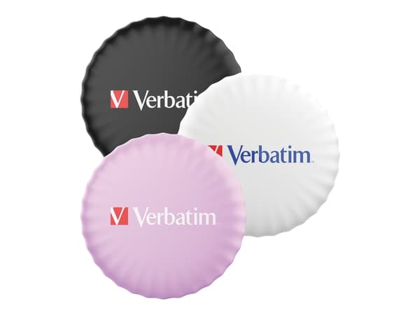 Verbatim My Finder - Bluetooth-tagg med antiförlust för mobiltelefon, surfplatta, bärbar dator - svart, vit, lila (paket om 3)