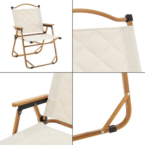 Trädgårdsset Botrugno hopfällbar beige aluminium [casa.pro]
