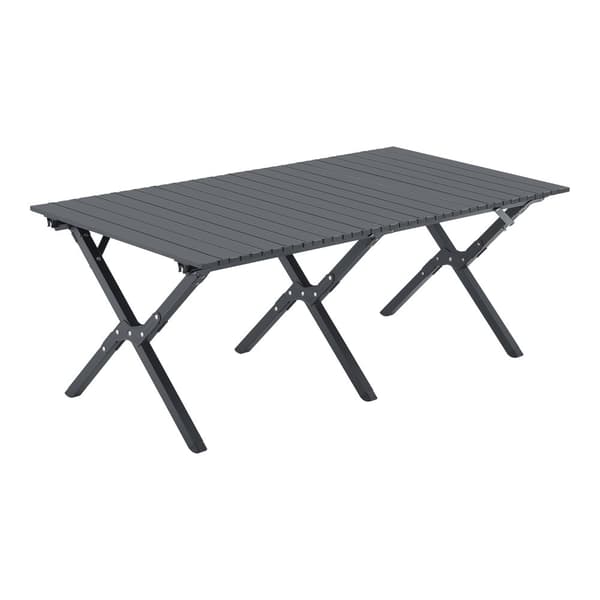 Trädgårdsset Botrugno hopfällbar grå aluminium [casa.pro]