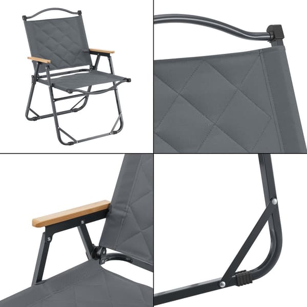 Trädgårdsset Botrugno hopfällbar grå aluminium [casa.pro]
