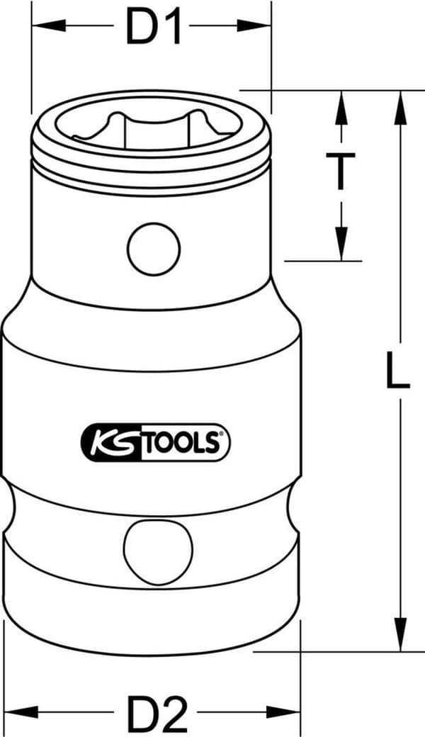 KS Tools 911.4351 9114351 Bitsadapter 38 mm 1 stk.