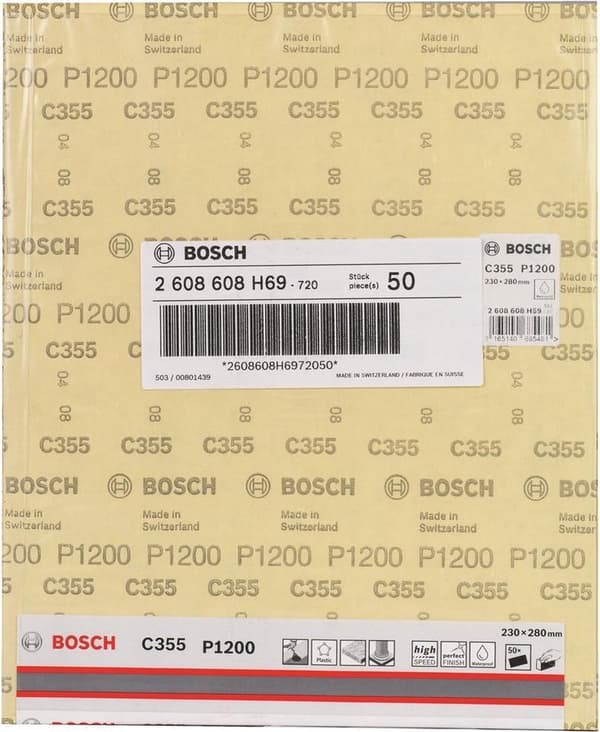 Bosch sandpapperspapper C355 - vattentät 230 x 280 mm - 1200