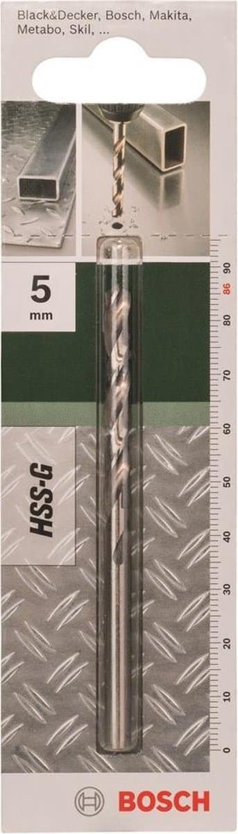 Bosch - Metalbor HSS-G, DIN 338 5,0 x 52 x 86 mm