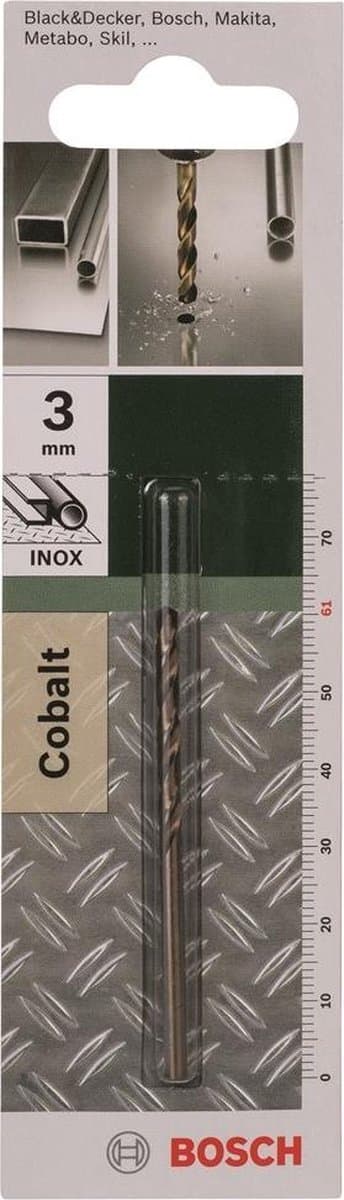 Bosch - Metalbor HSS-Co, DIN 338 3,0 x 33 x 61 mm