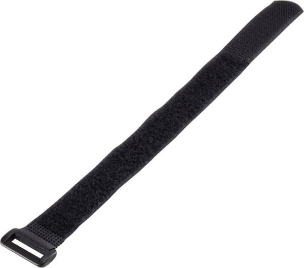 Basetech 98001c373 Velcro Med strop Krog og løkke del (LxB) 300 mm x 20 mm Sort 1 stk.