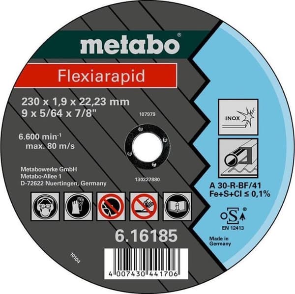 Metabo 616183000 Flexiarapid Kapskiva - 150 x 1,6 x 22,23 mm