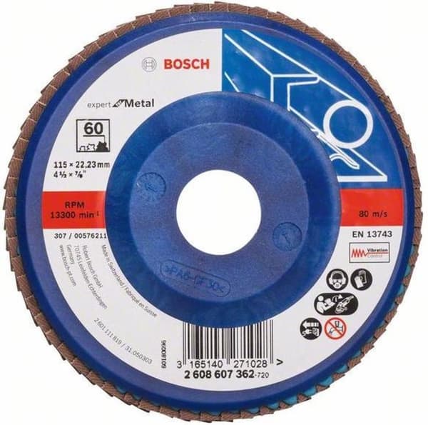 Bosch - Lamelslibeskive 115 mm, 22,23 mm, 60