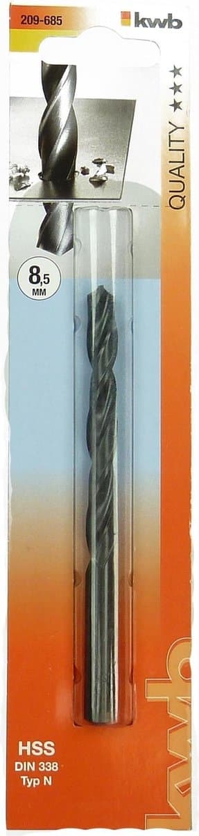 kwb Kvalitet *** HSS DIN 338 Type N Spiralbor, 8,5 mm (209685)