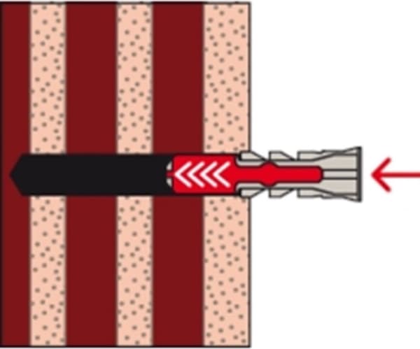 Fischer stik Duopower med rustfri stål A2 skrue 8x65mm (pr. 2 stk.)