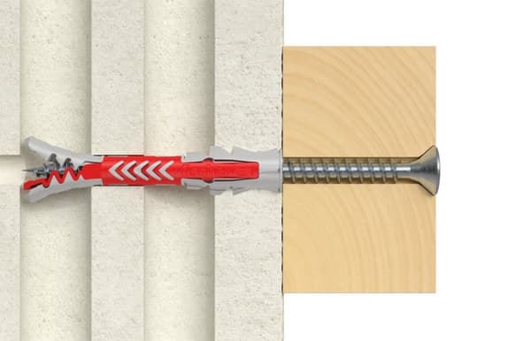 Väggpluggar i skruvar Fischer duopower väggpluggar i skruvar 12 st (6 x 30 mm)