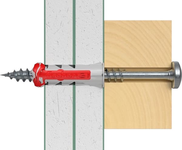 Väggpluggar i skruvar Fischer duopower väggpluggar i skruvar 12 st (6 x 30 mm)
