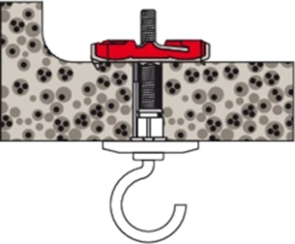 Fischer duotec ihålig väggplugg 10 mm + krok