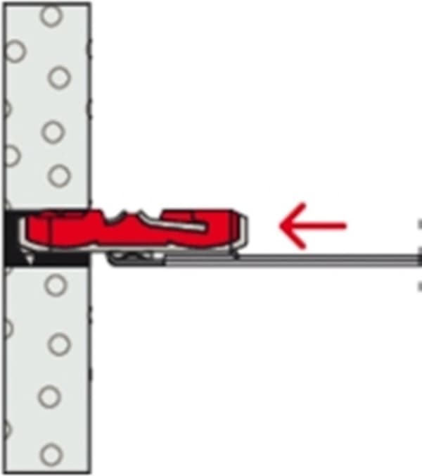 Fischer duotec ihålig väggplugg 10 mm + krok