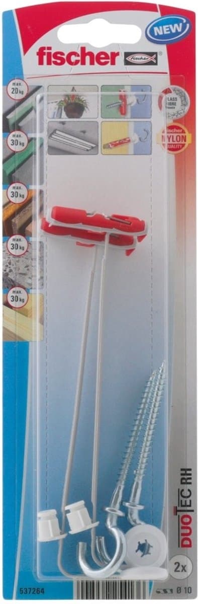 Fischer duotec hul vægprop 10 mm + krog