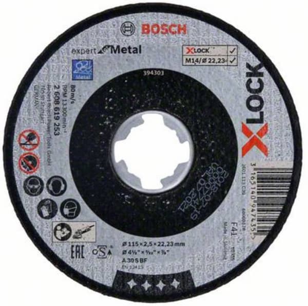 Bosch tilbehør 2608619253 Skæreskive højre 115 mm 23 mm 1 stk.