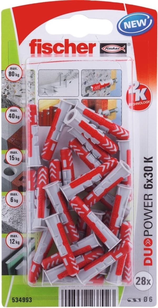 Dubbar Fischer DuoPower 534993 Ø 6 x 30 mm nylon