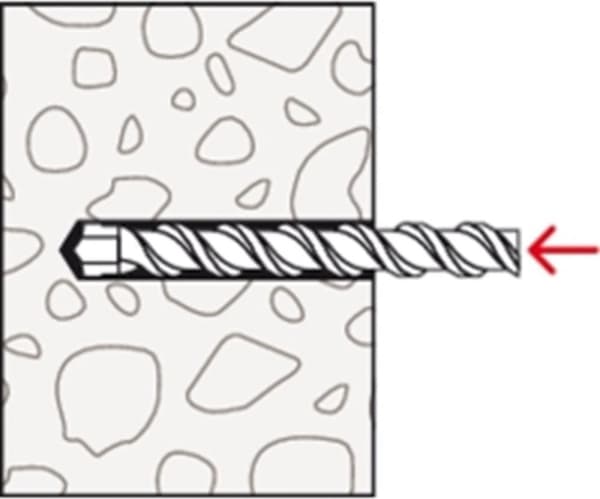 Fischer plugg Duopower med rund krok vit 6x30mm (per 6 st)
